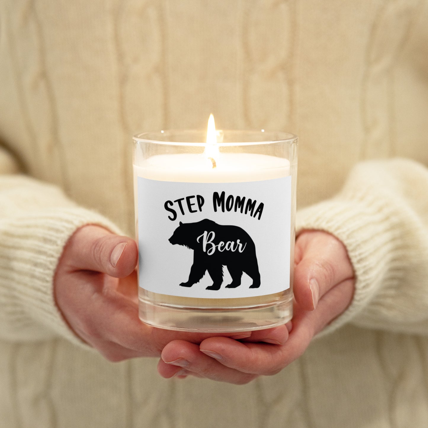 Stepmomma Bear soy wax candle